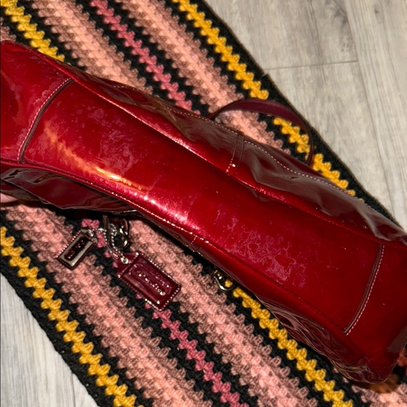 Coach Patent Leather Red Vintage Tote - Picture 12 of 13